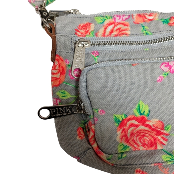 PINK Victoria Secret floral crossbody bag with adjustable straps/detachable NWOT - Picture 5 of 16